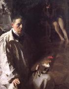Anders Zorn Sailvportratt med modell(Self-portrait with a model) china oil painting artist